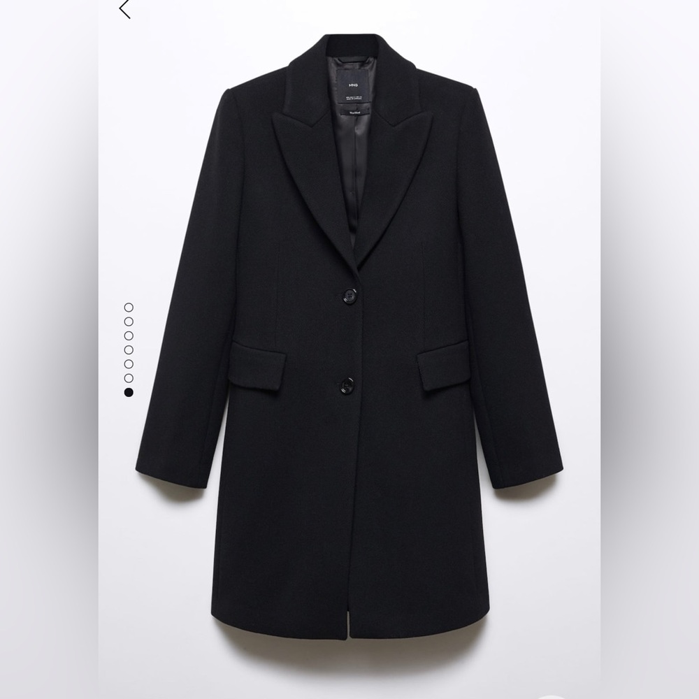 Mango straight -cut wool coat